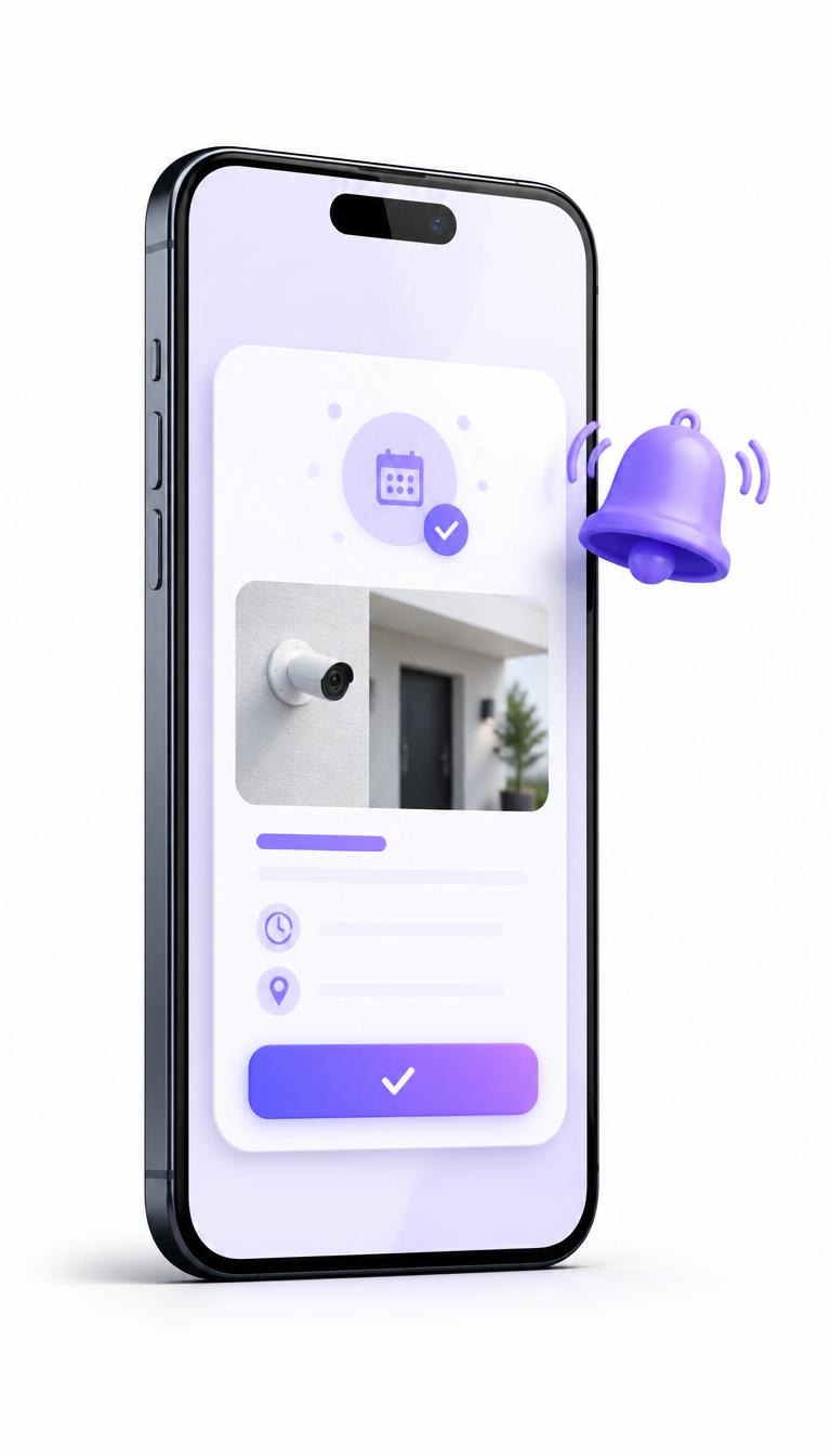 Schritt 3: Smartphone mit eingehender Buchung